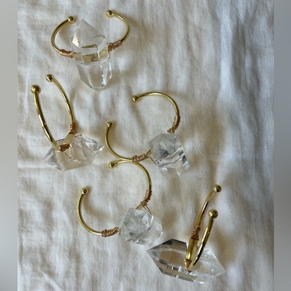 14k Plated Giant DT Quartz Power Crystal Cuff Bracelet - Picture 7 of 8